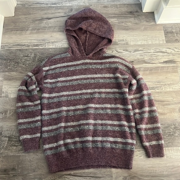 Nine West Tops - Nine West Hooded Shine Sweater size S